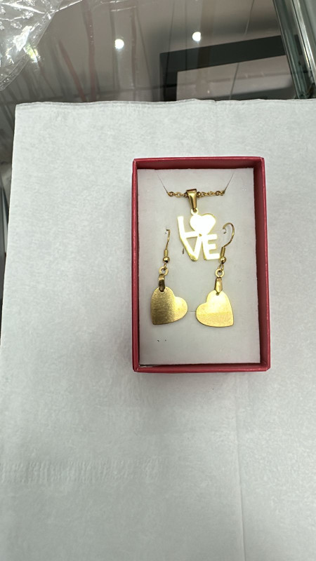 Stainless steel women's Set Heart